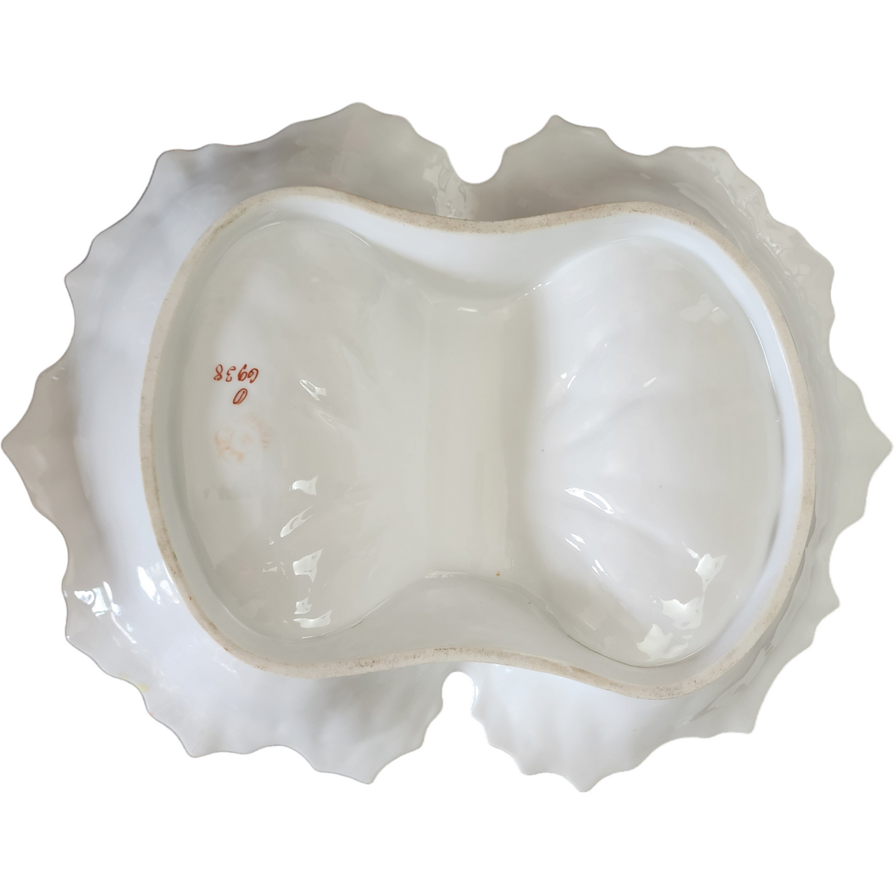 Painted Double-Sided Porcelain Painted Red lobster Handle Serving Dish Germany