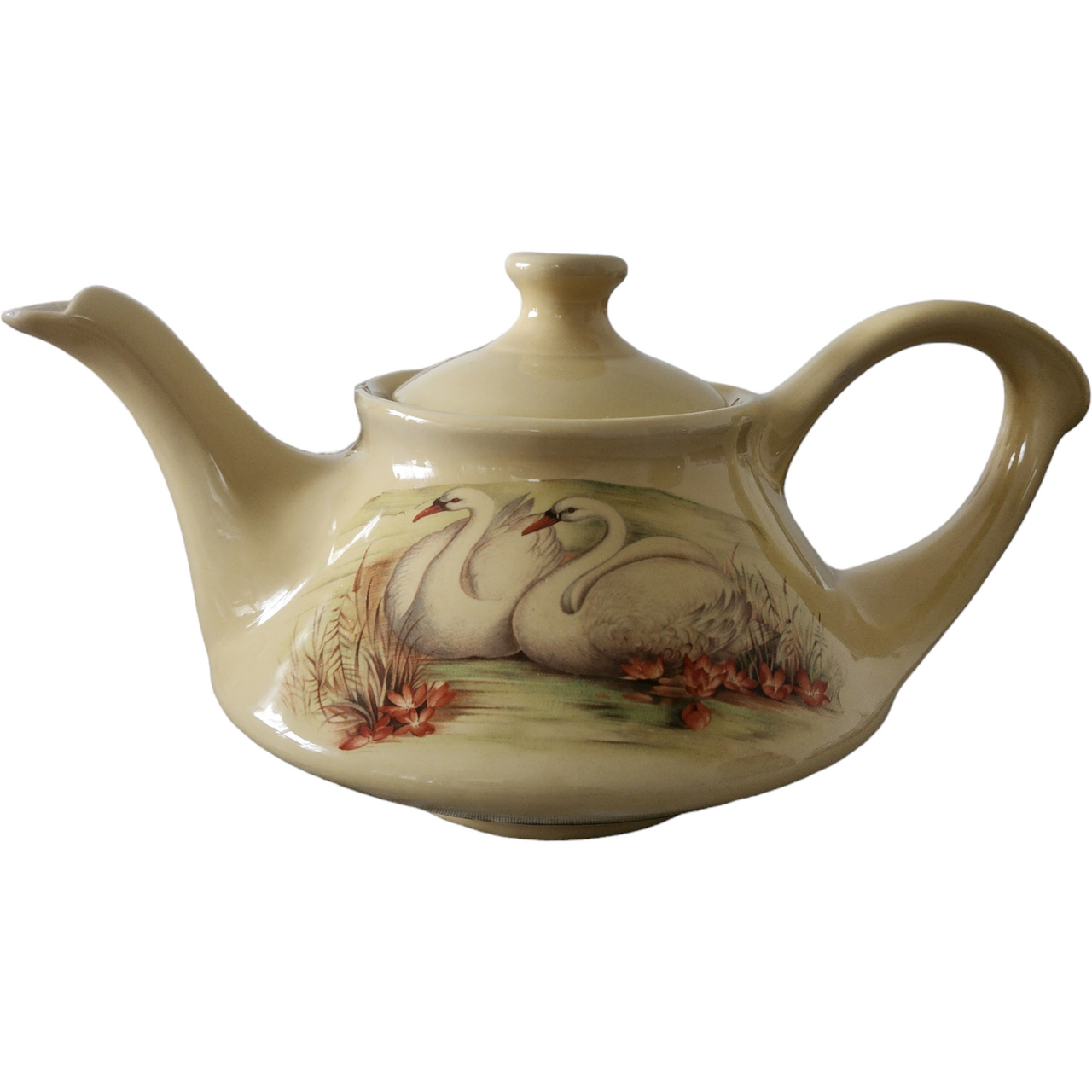Pearl China Canary Yellow  Pearl China Canary Yellow Swan Three Piece Tea Set Service Trim Three Piece Tea Set Service