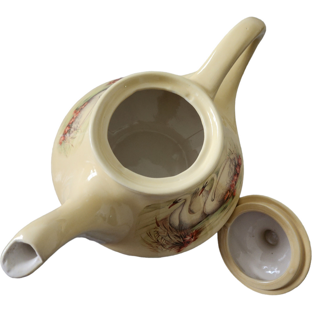 Pearl China Canary Yellow  Pearl China Canary Yellow Swan Three Piece Tea Set Service Trim Three Piece Tea Set Service