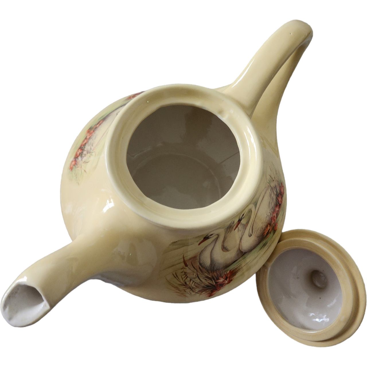 Pearl China Canary Yellow  Pearl China Canary Yellow Swan Three Piece Tea Set Service Trim Three Piece Tea Set Service