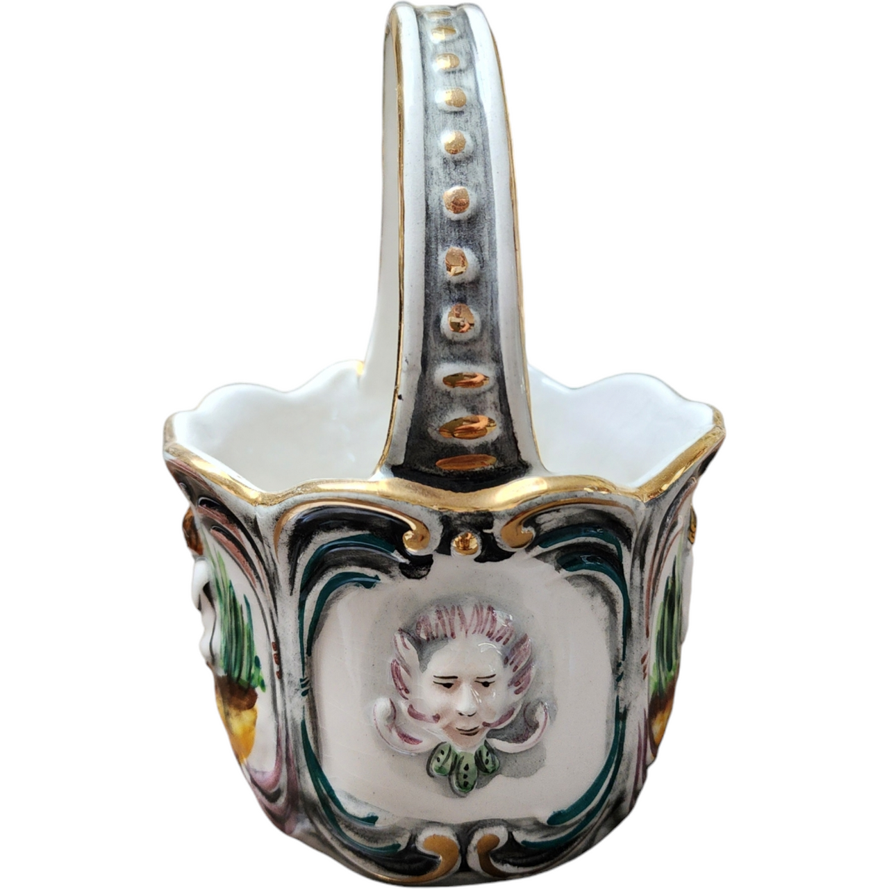 Pereiras Valado Delightful Vintage Porcelain Basket Portugal