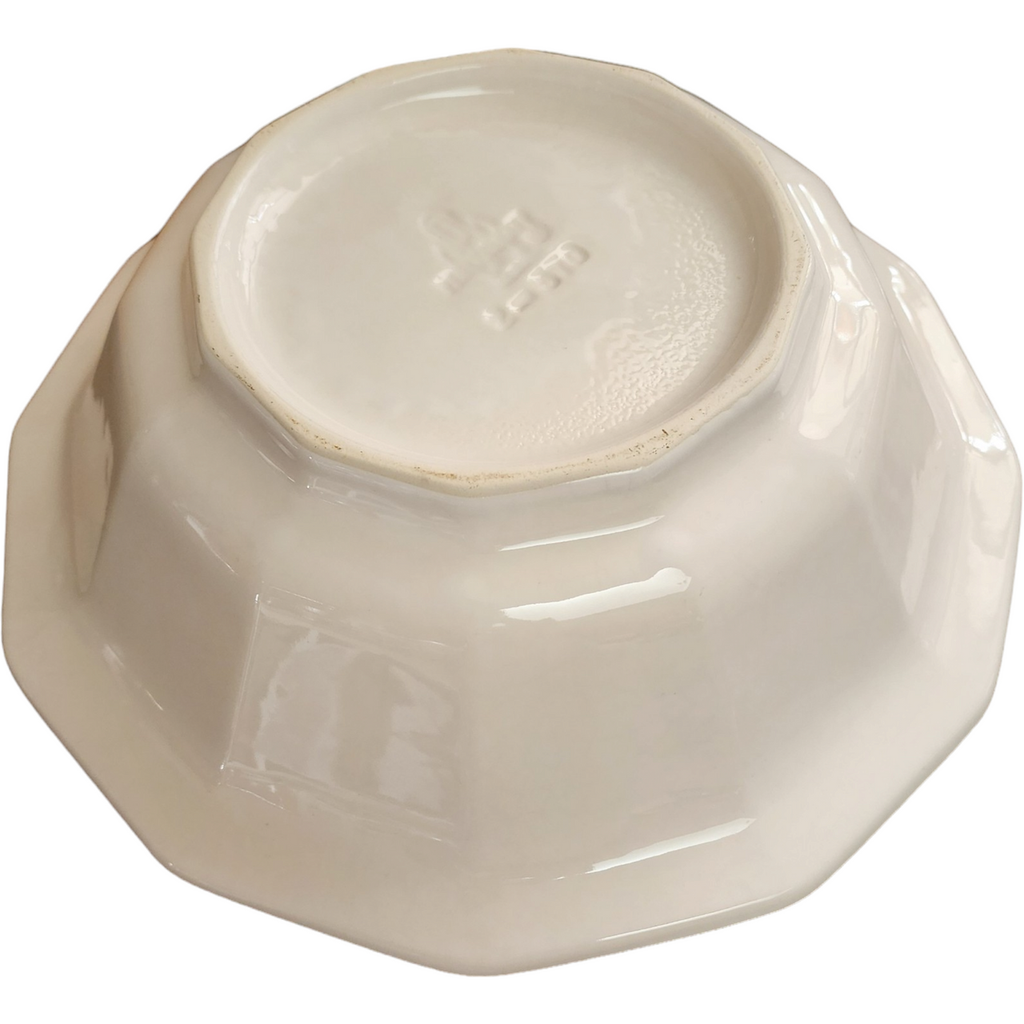Pfaltzgraf Heritage White Stoneware Multisided Farmhouse Pitcher And Bowl Set