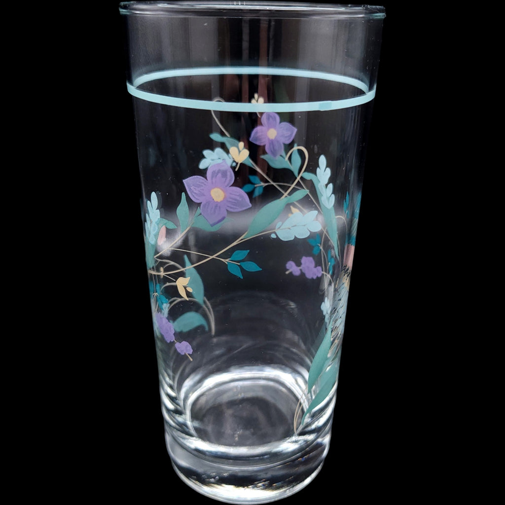 Pfaltzgraff April Pattern 14 oz Glassware Cooler Tumblers Set of 2