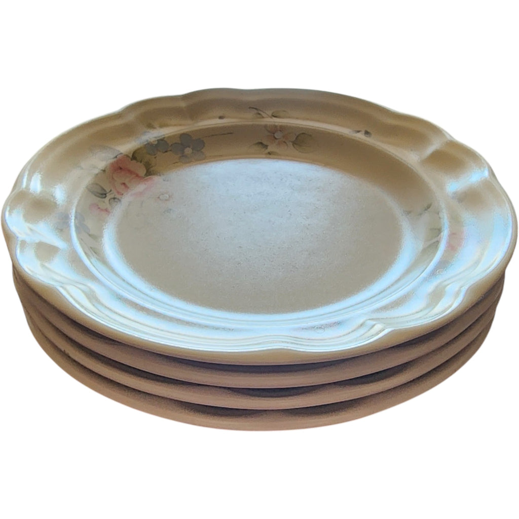 7" Pfaltzgraff Tea Rose Salad Plate Set of 4
