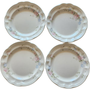 7" Pfaltzgraff Tea Rose Salad Plate Set of 4