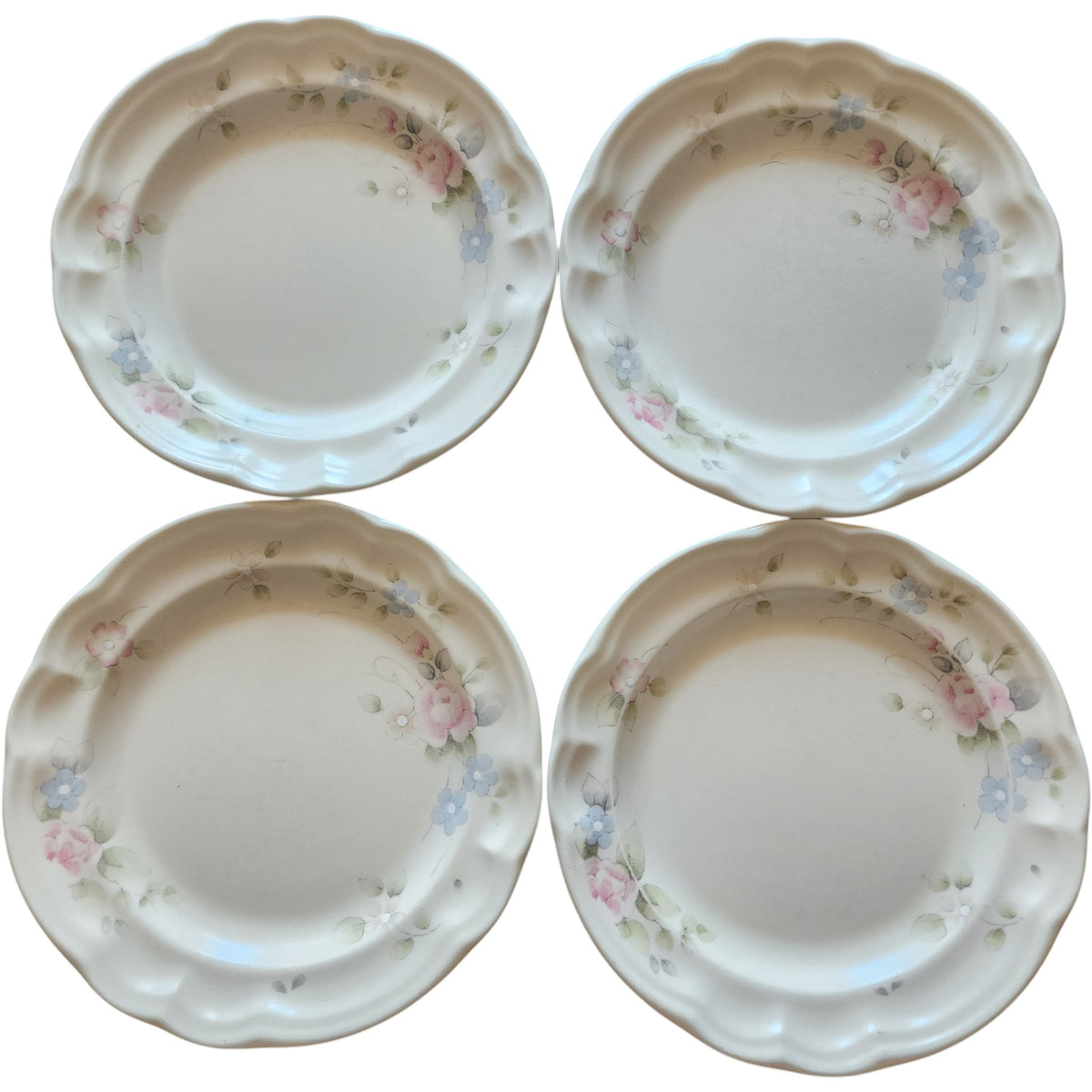 7" Pfaltzgraff Tea Rose Salad Plate Set of 4