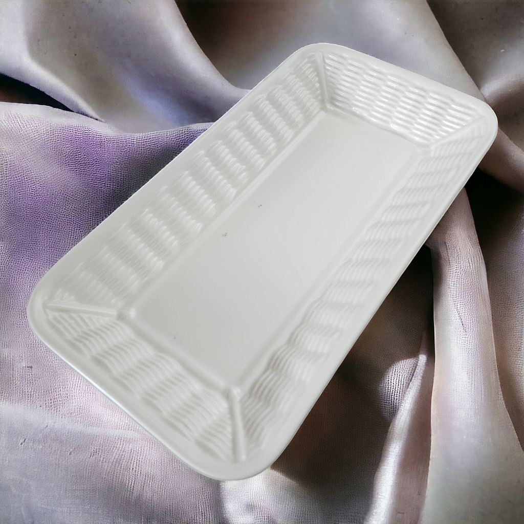 Pfaltzgraff Tea Rose Stoneware Bread Basket Tray