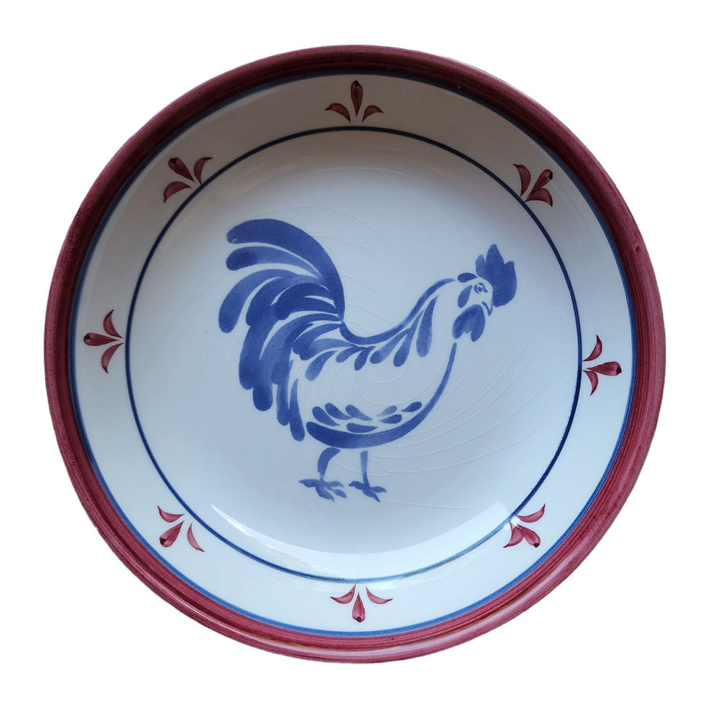9" WILLIAMS-SONOMA Country Rooster Facing Right  Individual Pasta Bowl