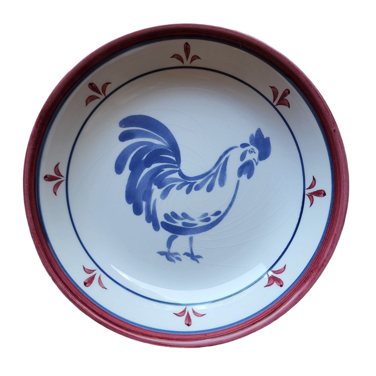 9" WILLIAMS-SONOMA Country Rooster Facing Right  Individual Pasta Bowl