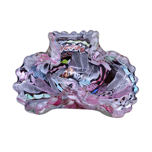 MURANO CRYSTAL Venetian Art Glass Candy Dish