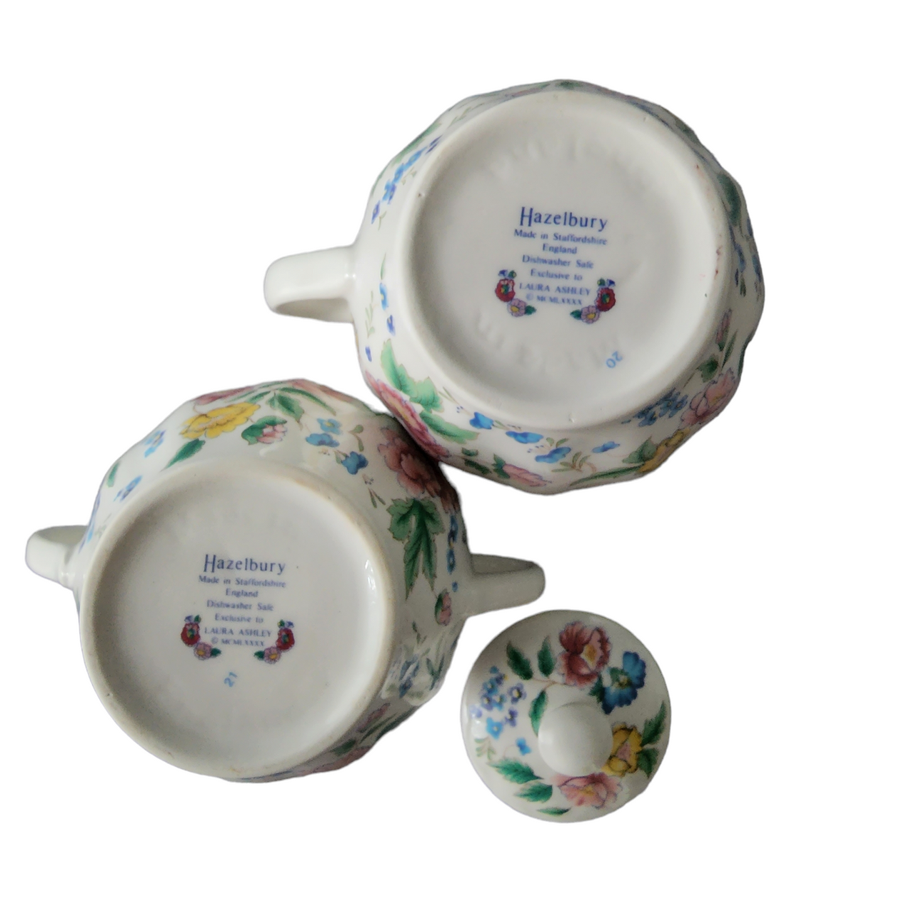 LAURA ASHLEY Hazelbury Sugar Bowl & Lid and Creamer