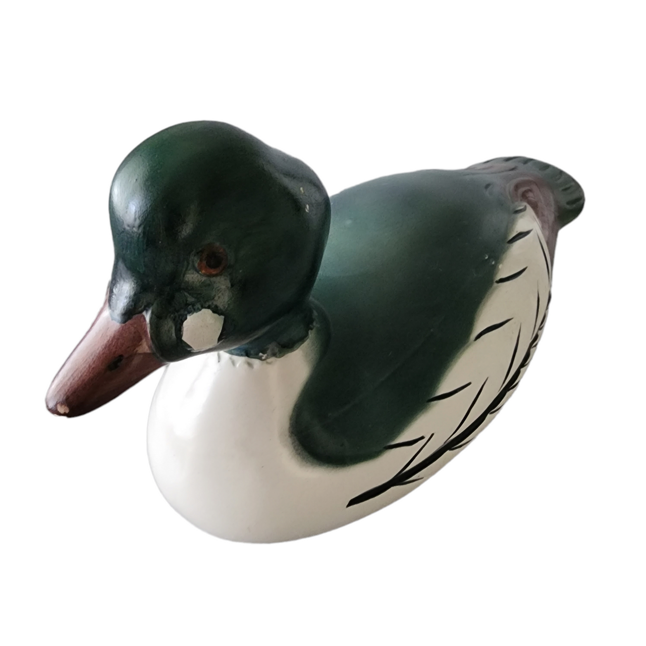 Weiss Hand Painted Ceramic Duck Decoy Brazil