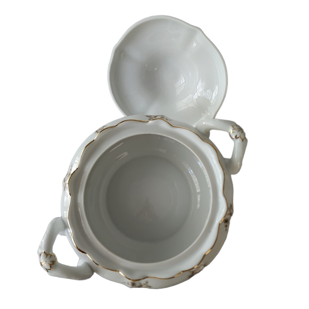 JOHANN HAVILAND Sepia Rose Round Covered Vegetable Bowl Tureens