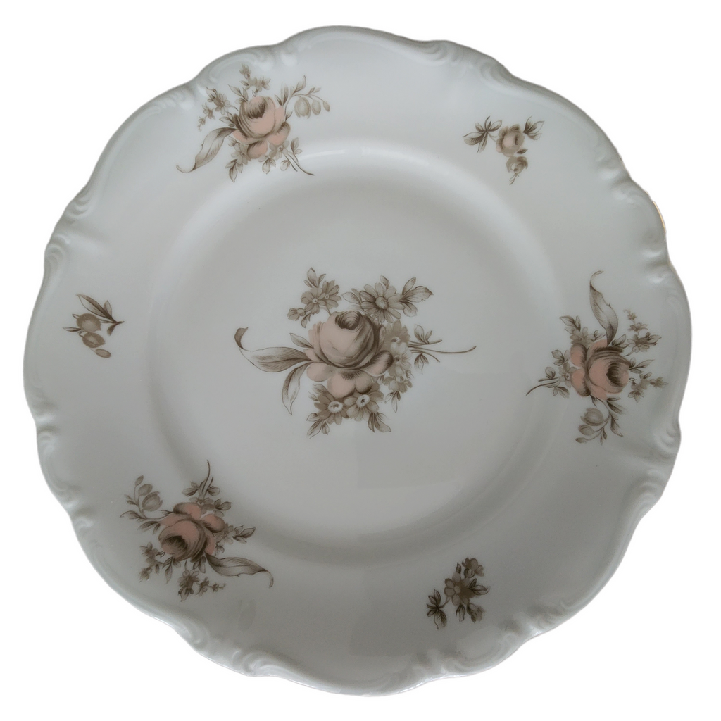 10"JOHANN HAVILAND Sepia Rose Dinner Plate