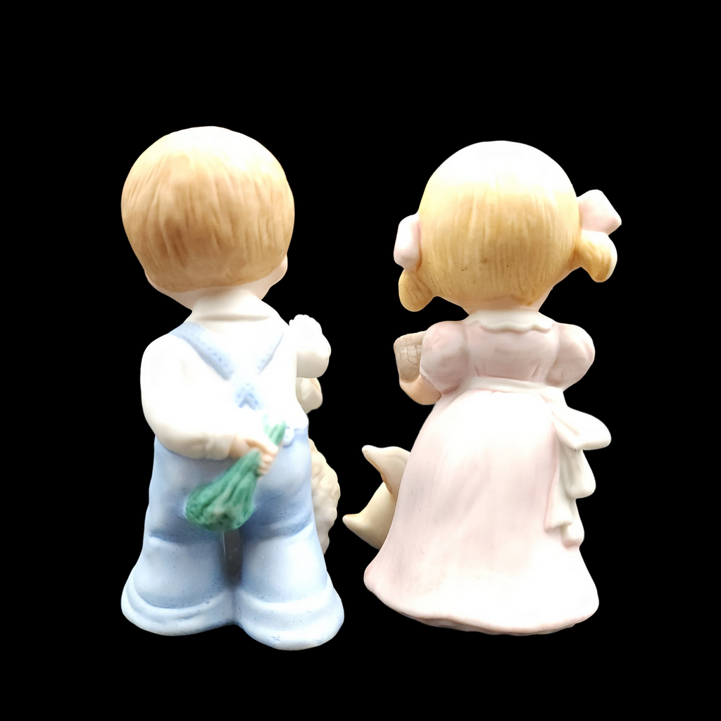 HOMCO Little Boy and Girl Figurine 1449