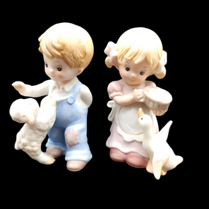 HOMCO Little Boy and Girl Figurine 1449