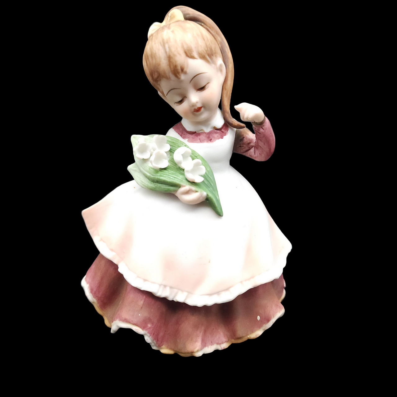Lefton Birthday Girl  Lily Of The Valley Figurine 4200