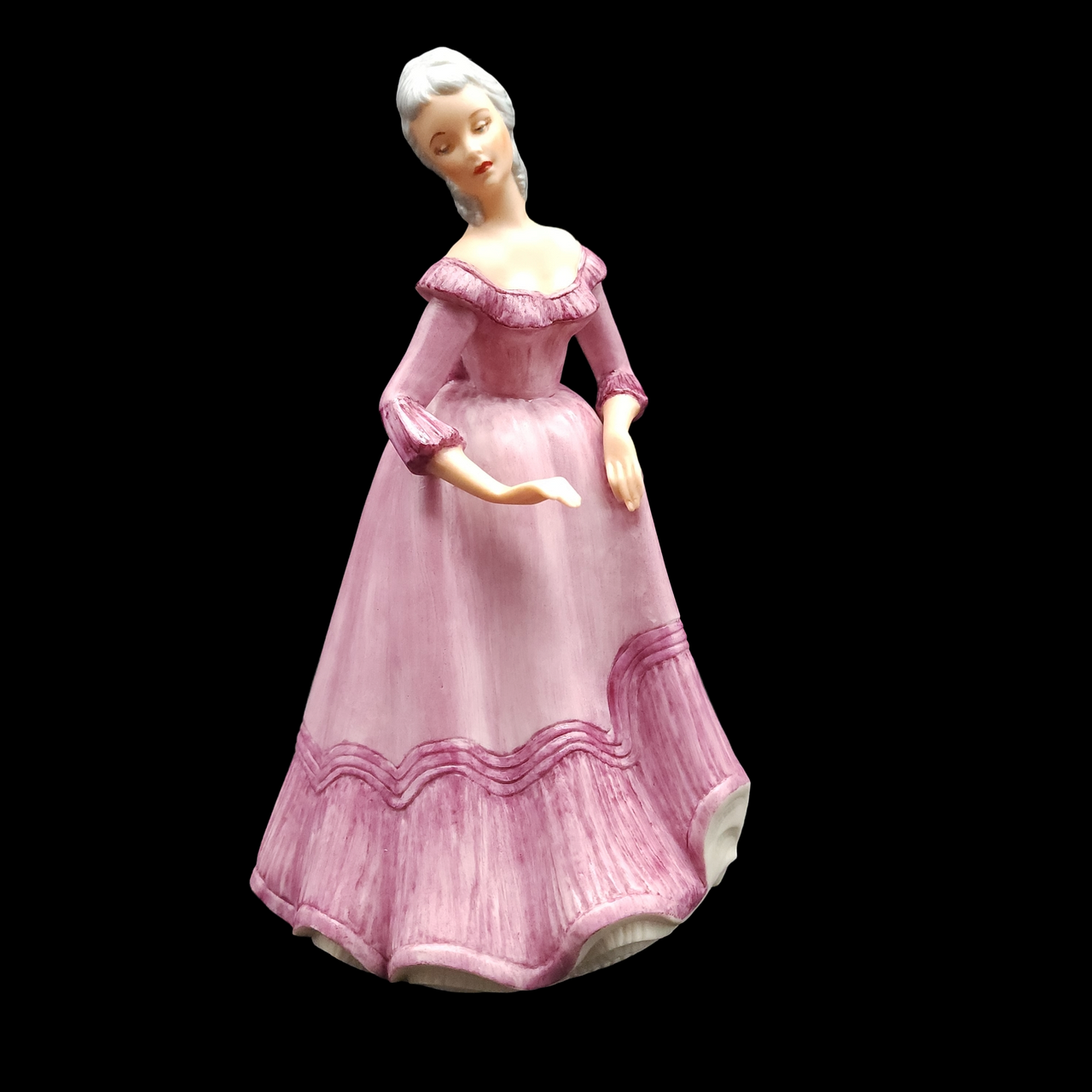9" Holland Mold Ceramic Girl Wearing Pink Dress Figurine