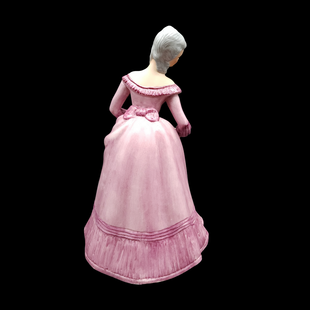 9" Holland Mold Ceramic Girl Wearing Pink Dress Figurine