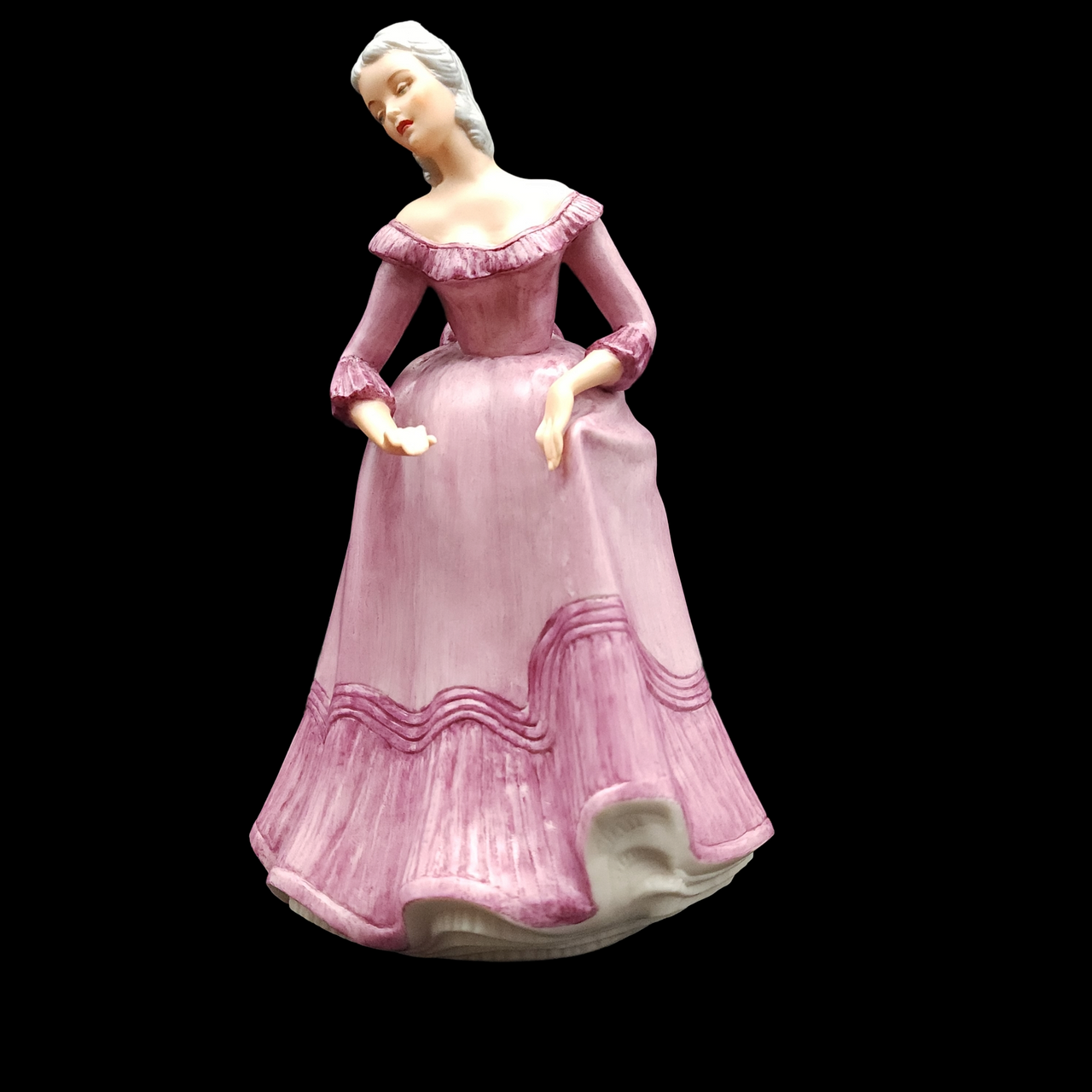 9" Holland Mold Ceramic Girl Wearing Pink Dress Figurine