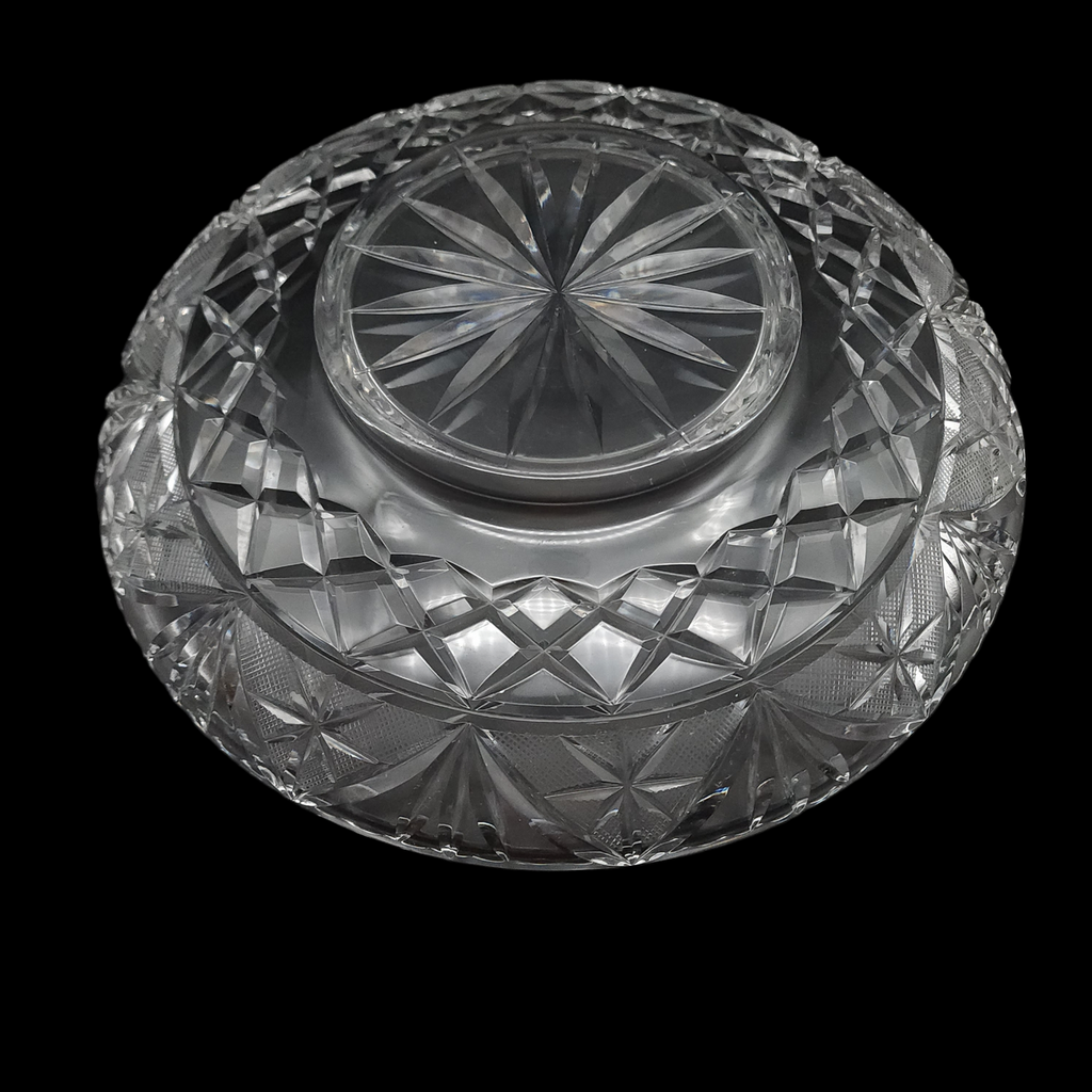 Godinger Shannon Collection Criss Cross Round Tray/Bowl No Dome