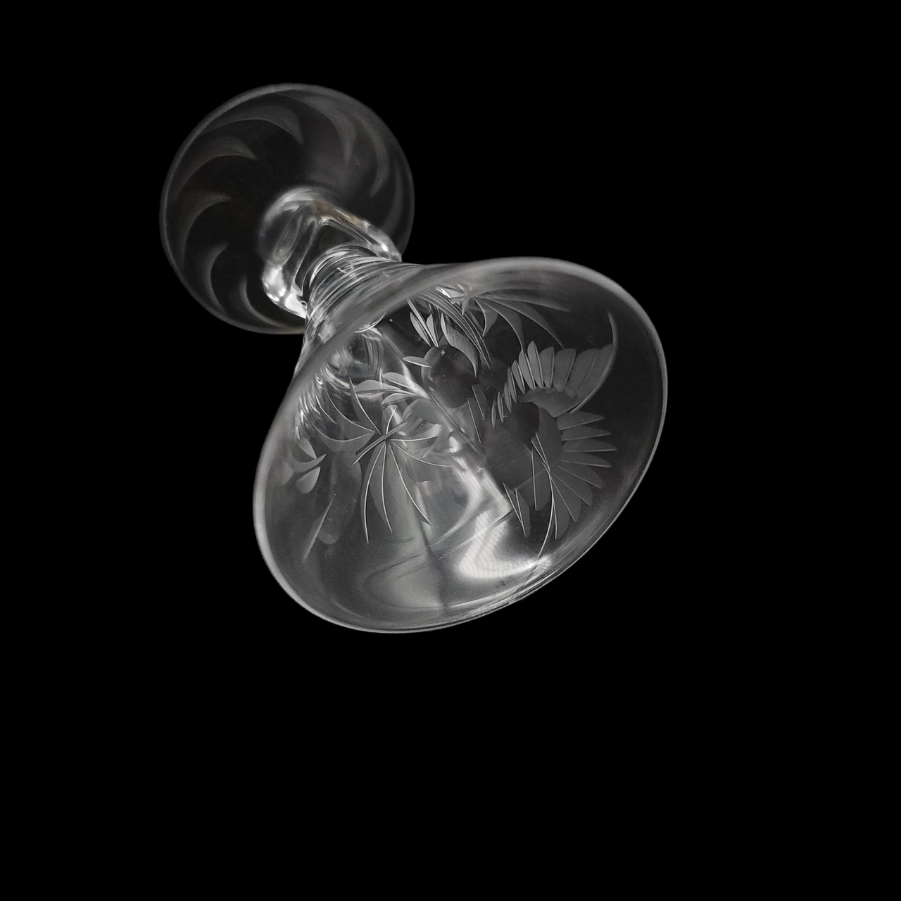 Glastonbury - Lotus Bird of Paradise Clear Cordial Glass