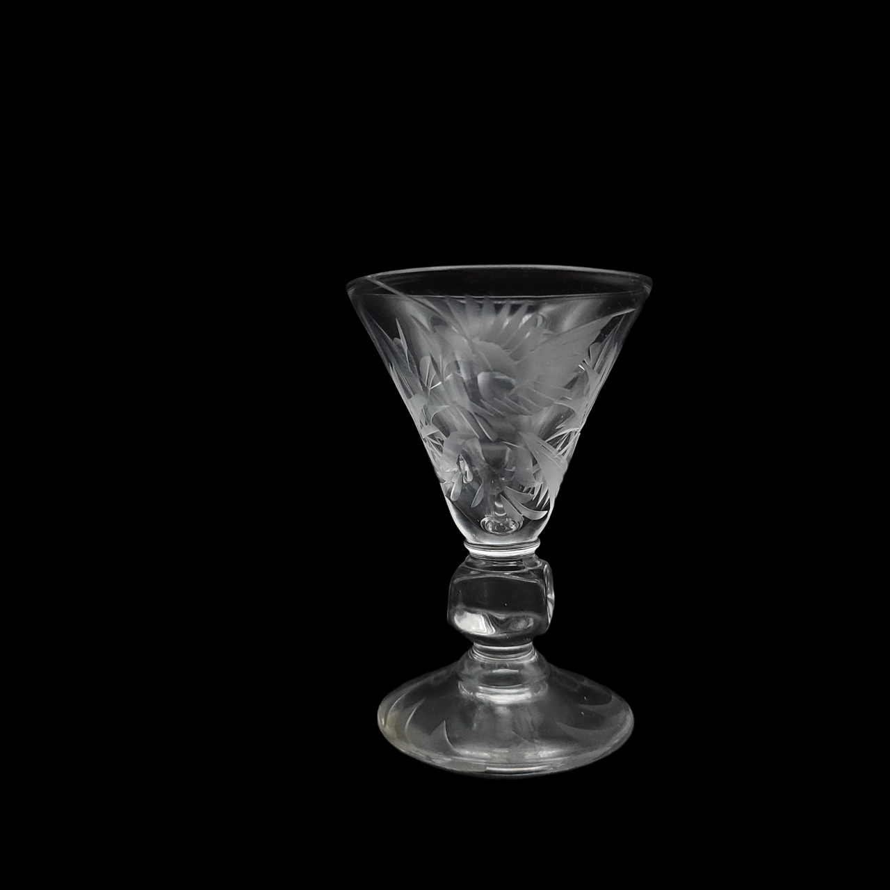 Glastonbury - Lotus Bird of Paradise Clear Cordial Glass