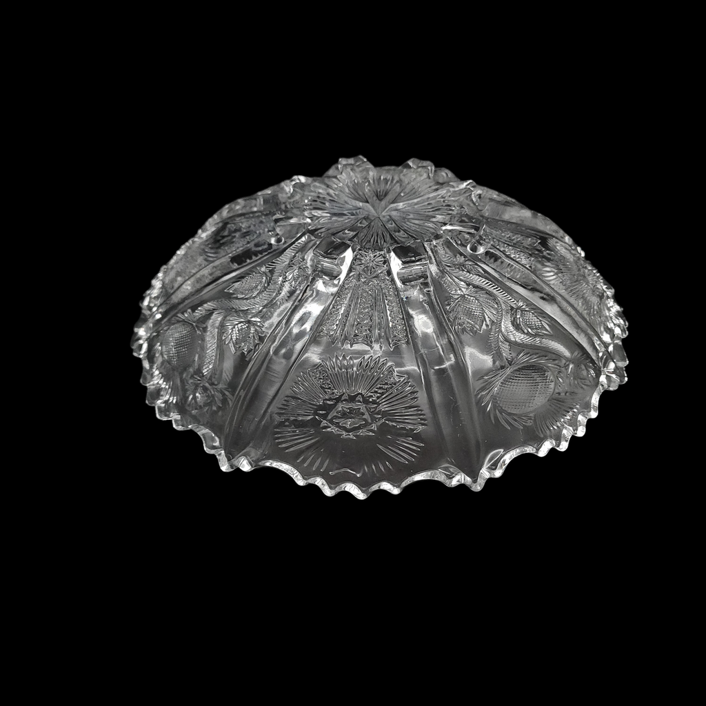 9" HIGBEE Panelled Thistle  8-Toed Shallow Bowl