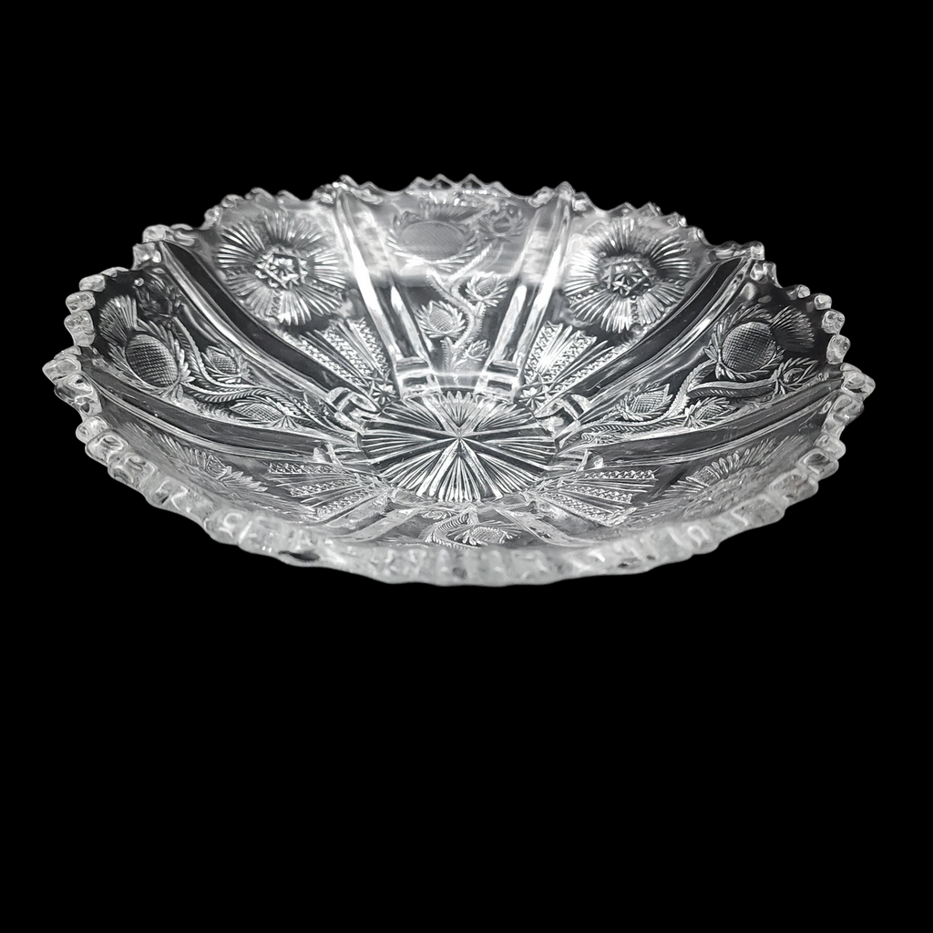 9" HIGBEE Panelled Thistle  8-Toed Shallow Bowl