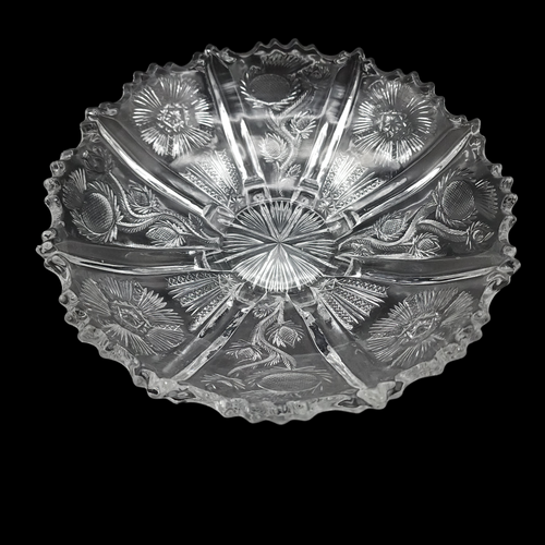 9" HIGBEE Panelled Thistle  8-Toed Shallow Bowl