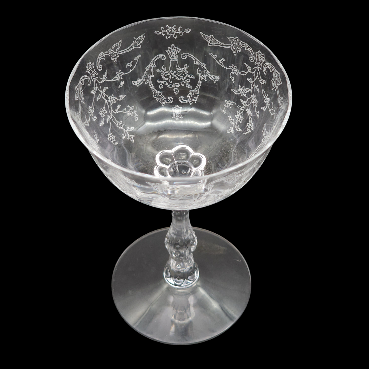Fostoria Navarre Clear Crystal  Champagne/Tall Sherbet Glass