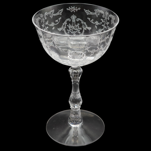 Fostoria Navarre Clear Crystal  Champagne/Tall Sherbet Glass