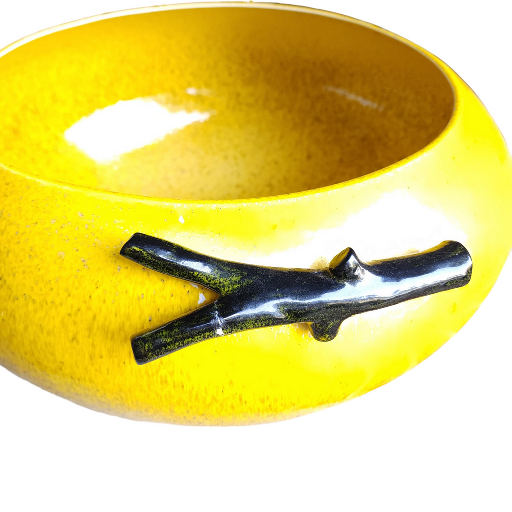 Chelsea House Yellow Wool Garden Decorative Bowl