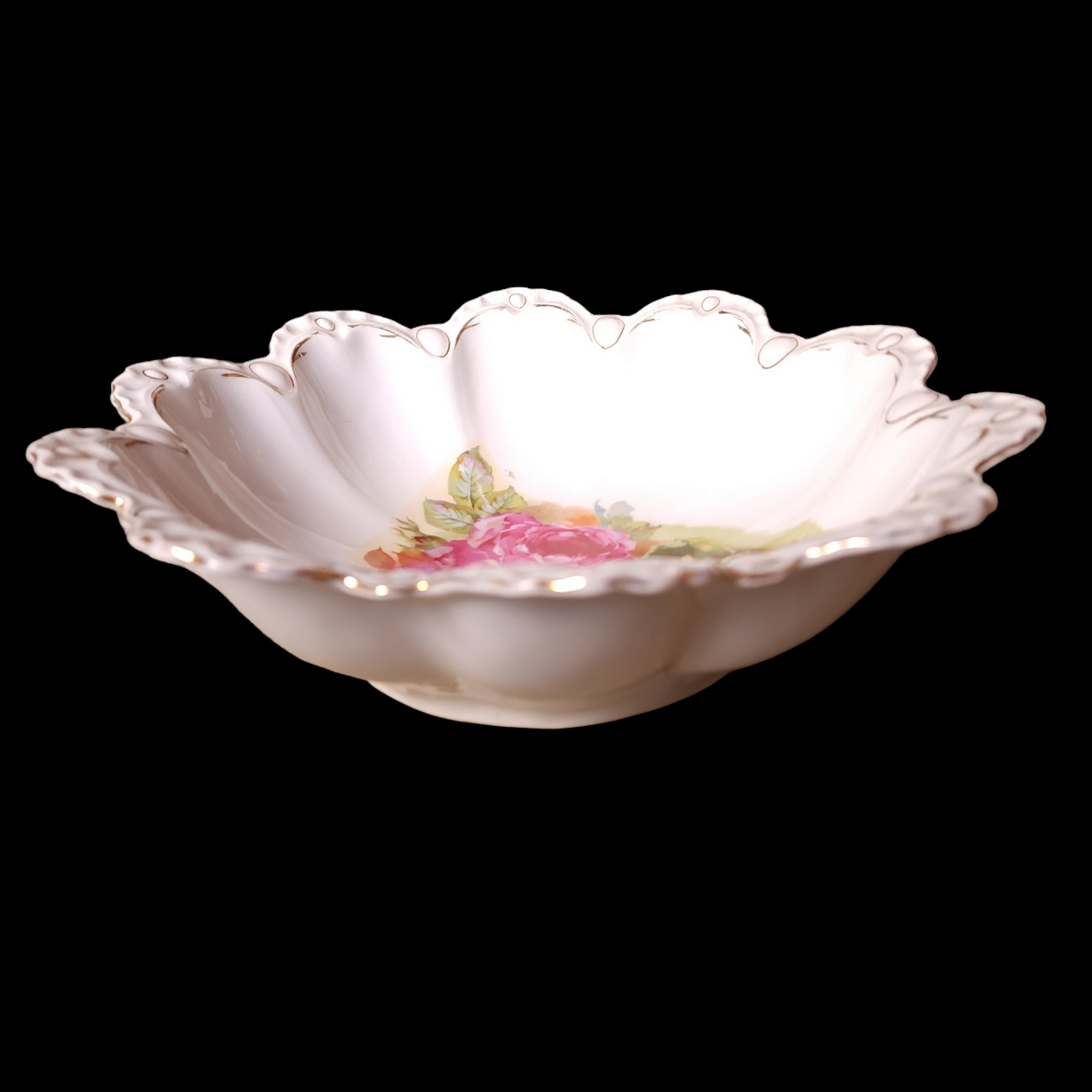 Vintage Large Ceramic Decorative Floral Pattern Bowl Germany