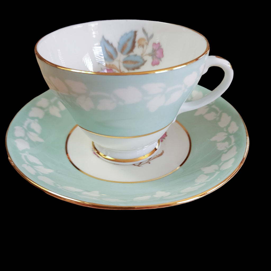 Imperial Bone China 22 KT Gold Teacup & Saucer Set