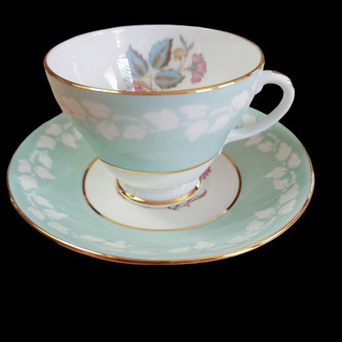 Imperial Bone China 22 KT Gold Teacup & Saucer Set