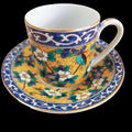 Takahashi Kutani Flat Demitasse Cup & Saucer Set