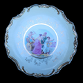 12" Antique Meissen Porcelain Goddess Cherub Gold Gilt Cabinet Plate