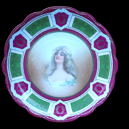 Royal Vienna Moritz Zdekauer Austrian Constance Portrait Cabinet Plate