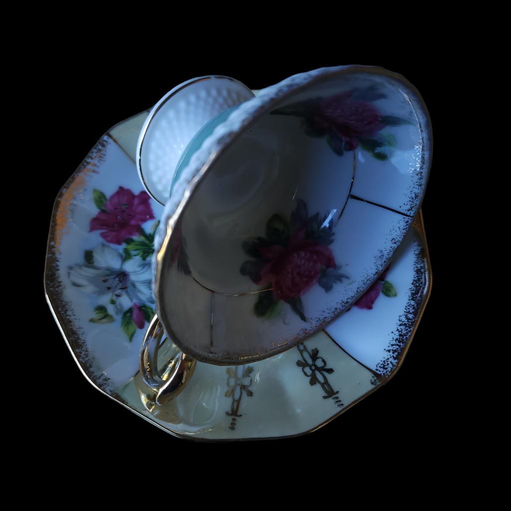 Pandora Lustreware Teacup & Saucer Set Japan