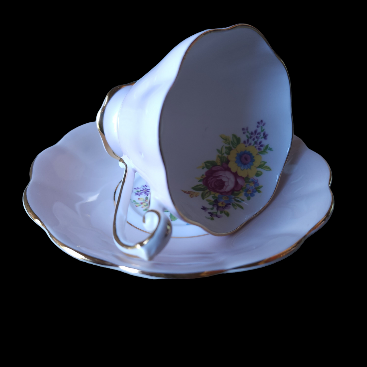 Royal Standard Bone China Footed Teacup & Saucer Set