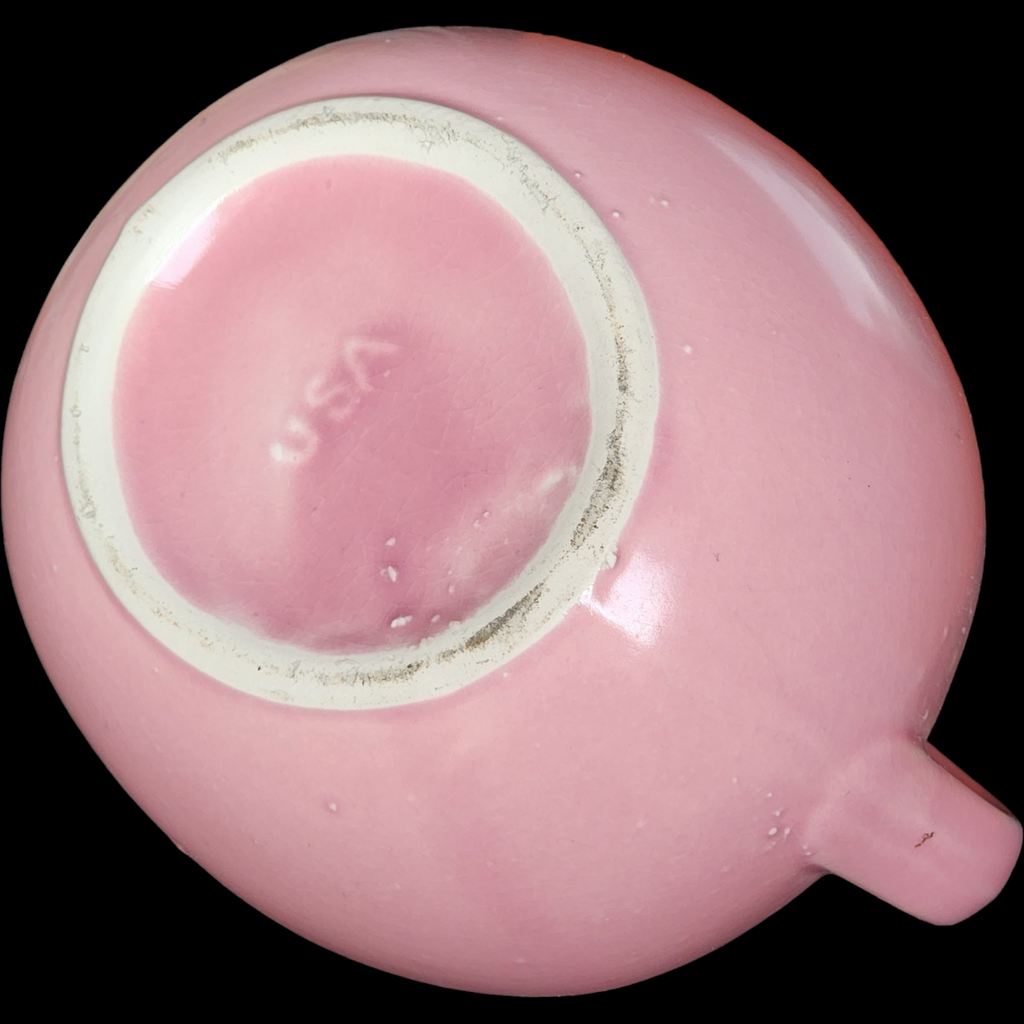 80 Oz USA Pottery Rose Pink Ball Jug with Ice Lip