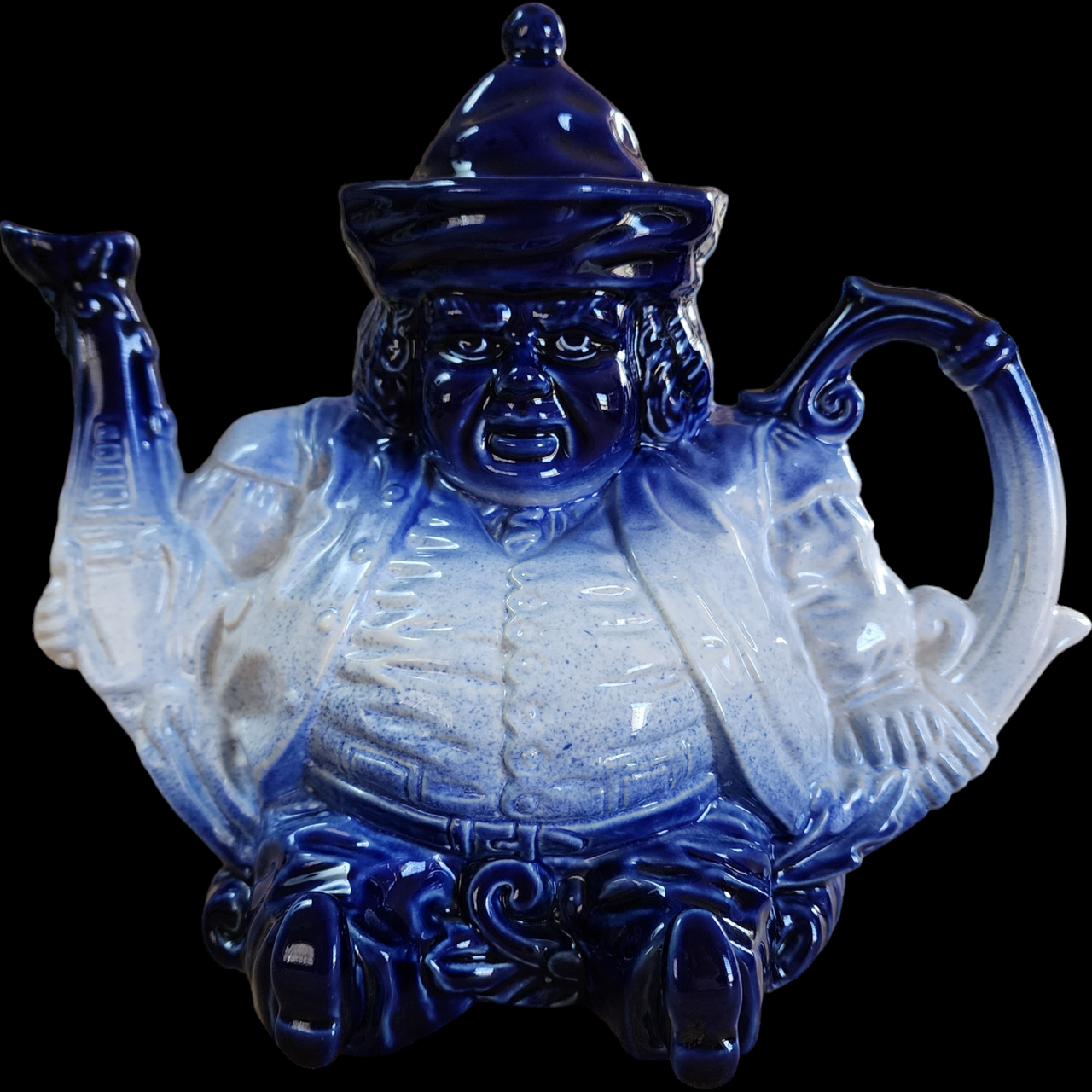 Victorian Staffordsmire Flow Blue Parliament Judge Teapot English