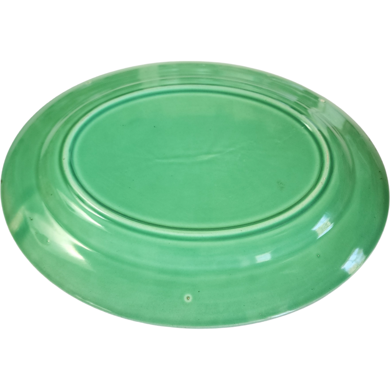 11" Homer Laughlin Kitchen Kraft Fiesta Harlequin Light Green Oval Serving Platter