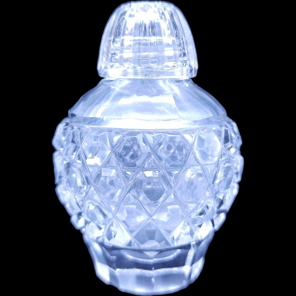 3" Czech  Diamond Cut Crystal Salt or Pepper Shaker