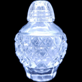 3" Czech  Diamond Cut Crystal Salt or Pepper Shaker