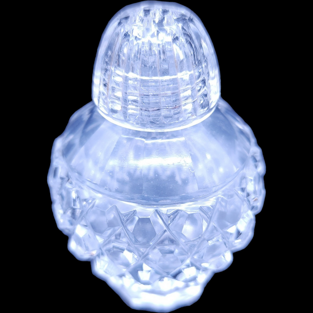 3" Czech  Diamond Cut Crystal Salt or Pepper Shaker