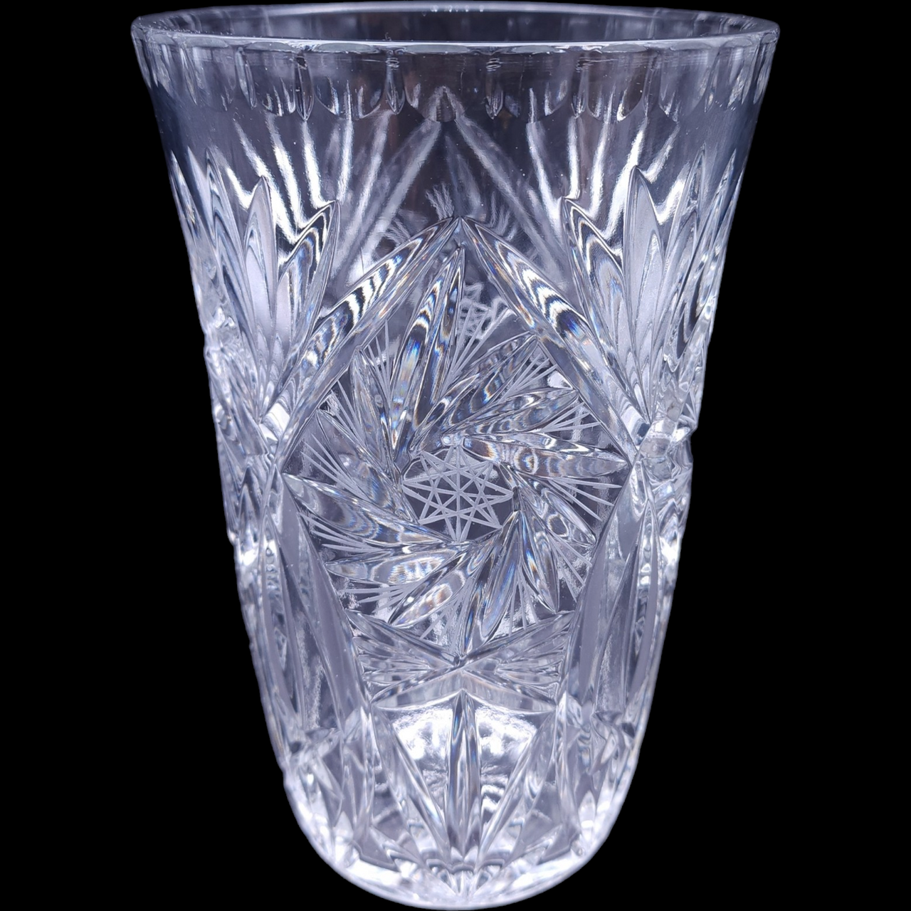 Cazlor Crystal Tasia Star Pinwheel Lead Crystal Flower Vase