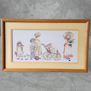 Jan Hagara Finished Hand Embroidered Crewel Fabric Art Framed