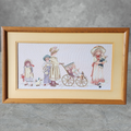 Jan Hagara Finished Hand Embroidered Crewel Fabric Art Framed